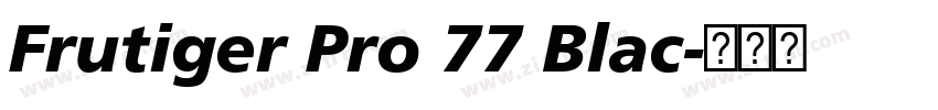 Frutiger Pro 77 Blac字体转换